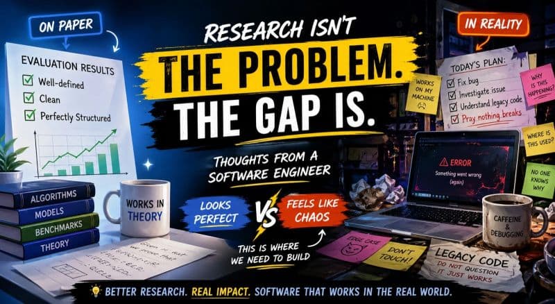 The hardest software problems don’t live in perfect papers — they live in messy systems, edge cases, and real users. Great engineering is turning “works in theory” into “works in the real world.”